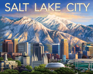 Salt Lake City Travel By Boardwalk Puzzle Company