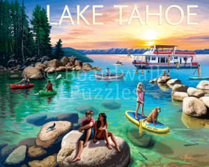 Lake Tahoe Lakes & Rivers By Boardwalk Puzzle Company