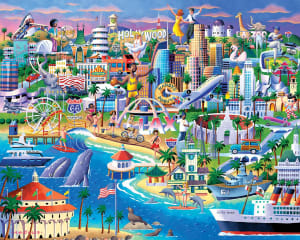 Los Angeles Beach & Ocean By Boardwalk Puzzle Company