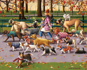Dog Walker Dogs By Boardwalk Puzzle Company