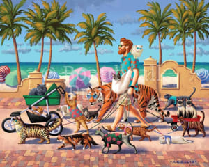 Cat Walker Humor By Boardwalk Puzzle Company