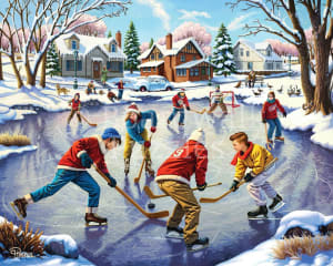 Pond Hockey Sports By Boardwalk Puzzle Company