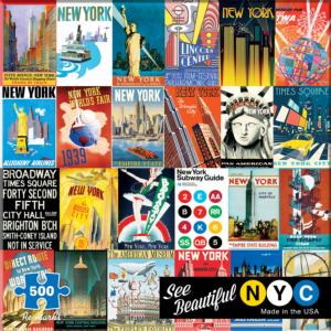 New York Collage Jigsaw Puzzle By Re-marks