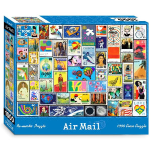 Air Mail (10" x 12" box) Collage By Re-marks