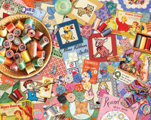 Quilter's Stash Collage By Hart Puzzles
