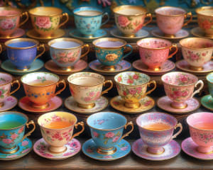 Tea Cup Garden Collage By Hart Puzzles