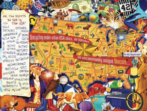Oh, The Sights You'll See In the USA Collage By Hart Puzzles