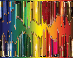 Pencils, Pencils, Pencils Rainbow & Gradient By Hart Puzzles