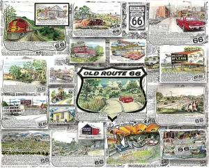 Bob’s Route 66 Collage By Hart Puzzles
