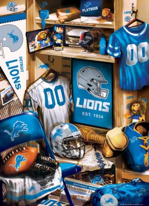 Detroit Lions NFL Locker Room Sports Jigsaw Puzzle By MasterPieces