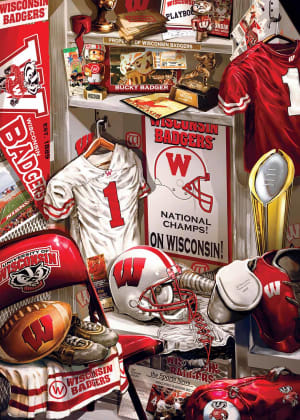 Wisconsin Badgers NCAA Locker Room Sports By MasterPieces