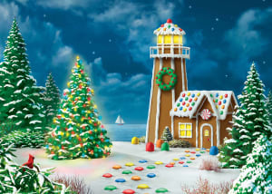 Gingerbread Lighthouse Christmas By MasterPieces
