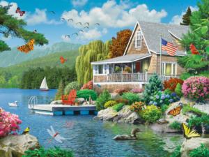 Lakeside Memories (Memory Lane) - Scratch and Dent Lakes & Rivers Large Piece By MasterPieces