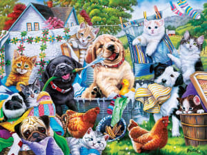 Washing Time Dogs By MasterPieces