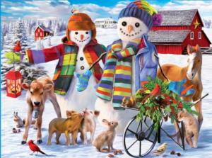 Snow Family McDonald Christmas Large Piece By MasterPieces