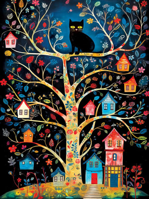Black Cats - Birdhouse Kingdom Cats By MasterPieces
