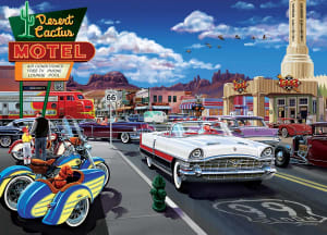 Drive Through on Rte. 66 Nostalgic & Retro By MasterPieces