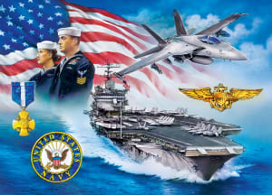 U.S. Navy Anchors Aweigh Military By MasterPieces