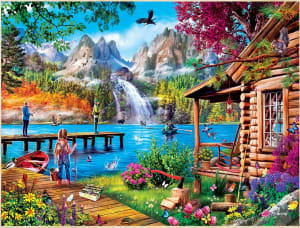Fishing with Pappy Cabin & Cottage By MasterPieces