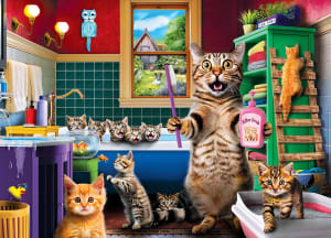Wild & Whimsical - Bathtime Antics Whimsical By MasterPieces