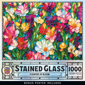 Stained Glass - Flowers in Bloom Flower & Garden By MasterPieces