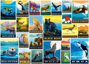 Vintage Posters - Wildlife Lovers Collage By MasterPieces