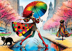 Catwalk Couture - Purrfect Rainy Runway People By MasterPieces