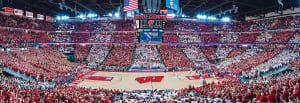 Wisconsin Badgers NCAA Stadium Panoramics Basketball Center View Sports By MasterPieces