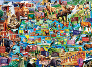 National Parks Map National Parks By MasterPieces