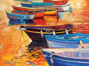 Boats in a Row Boat Jigsaw Puzzle By Willow Creek Press