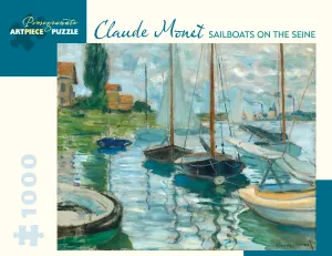 Sailboats On Seine Boat By Pomegranate