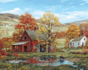 Friends in Autumn Fall By White Mountain