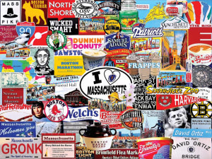 I Love Massachusetts Collage By White Mountain