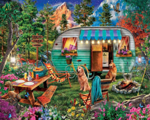Camper Camping By White Mountain