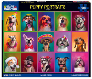 Puppy Portraits Collage By White Mountain