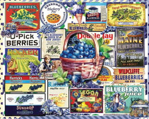 Blueberries Collage By White Mountain