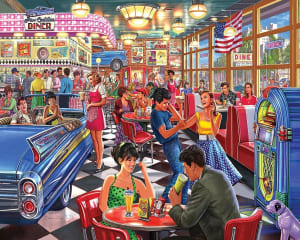Juke Box Diner Nostalgic & Retro By White Mountain
