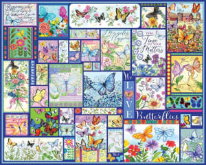 Butterflies Collage By White Mountain
