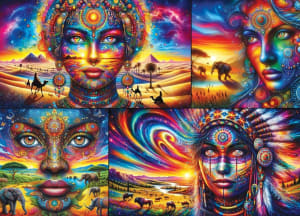 Wordly Goddesses Collage By Delfy