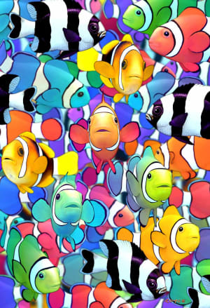Super Deep 3D - Clown Magic Ii Rainbow & Gradient By RoseArt