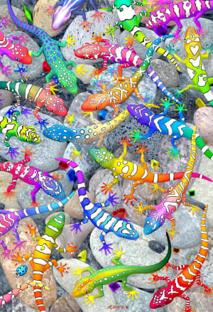 Super Deep 3D - Gecko Magic Rainbow & Gradient By RoseArt