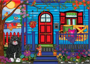 My Little Blue House Cabin & Cottage By Jacarou Puzzles