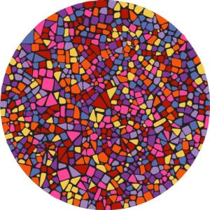 Mosaic Pattern & Geometric Round Jigsaw Puzzle By Karmin International