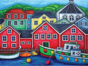 Canadian Art Collection - Lisa Lorenz - Colours of Lunenburg Beach & Ocean By Karmin International