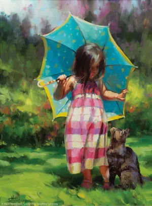 The Teal Umbrella People By SunsOut