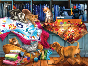 Quilting Room Mischief Dogs By SunsOut