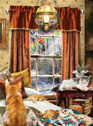 Winter Cats Around the House By SunsOut