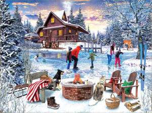 Fireside Skaters Christmas By SunsOut