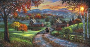 Sleepy Hollow Farm Nostalgic & Retro Panoramic Puzzle By SunsOut