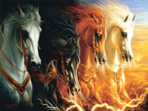 Four Horses of the Apocalypse - Scratch and Dent Horse Jigsaw Puzzle By SunsOut
